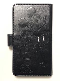 Disney ミッキー 多機種対応 ミラー・カード入れ付き手帳型スマホケース