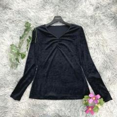 【nazareno gabrielli】ベルベット カットソー ギャザー 長袖