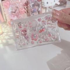 アクリルケース　ミディアム　トレカサイズ　チェキサイズ　推し活グッズ　ピンク
