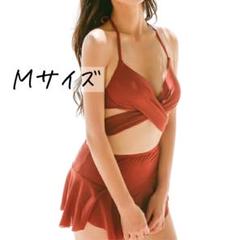 ⭐️水着 レディース ビキニ 3点セット パッド付き テラコッタ　韓国　M