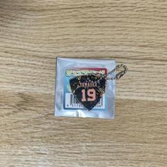 オリ姫ユニフォーム柄ギターピックキーチェーン 山岡泰輔選手