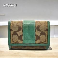 新品未使用　コーチCOACH 折り財布　二つ折り　ネオングリーン 新品 COACH コーチ ネオングリーン 二つ折り財布 折り財布