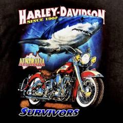 90s HARLEY DAVIDSON ホホジロザメ tシャツ シングルステッチ