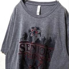 ベラキャンバス シニアシングス デカロゴ Tシャツ グレー 灰色 L 古着