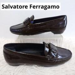SALVATORE FERRAGAMO イタリア製 エナメル ローファ - メルカリ