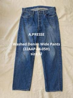 新品同様　アプレッセ　a.press 24ss WASHED DENIM 32 A.PRESSE - アプレッセ 24SS Washed Denim Pants(24SAP-04-10H