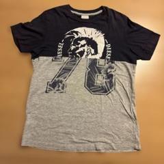 DIESEL プリント Tシャツ ネイビー/グレー　子供用