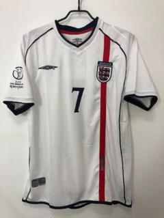02 日韓W杯 イングランド代表 7番ベッカムBECKHAM ユニフォーム