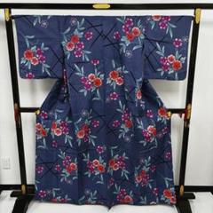 浴衣 裄67 木綿 素敵な色味 素敵な花 着物T-8292 - メルカリ
