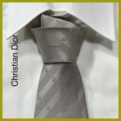TG2490 Christian Dior ロゴ ストライプ シルク ネクタイ