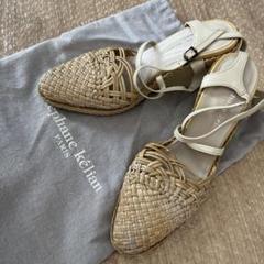 stephane kelian 未使用品　編み込み　サンダル　ヒール　3.5