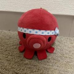 赤いタコ型ぬいぐるみ・キーホルダー付き タコちゃん ぬくいーず