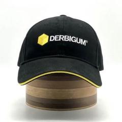 DERBIGUM 企業 ロゴ 刺繍 キャップ 黒 防水 施工業者 古着