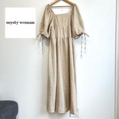 高美品　バックリボン　ロングワンピース　2way リボン　パフスリーブのサムネイル