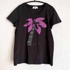 新品　ソニアリキエル　sonia rykier　ビジュー　Tシャツ　スパンコール SONIA RYKIEL ソニアリキエルSONIA 千鳥柄切替スパンコール装飾