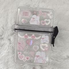 スケルトンケース シールデコ ハンドメイド 韓国作家 mering floro