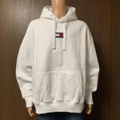 【古着】TOMMY JEANS フラッグロゴ刺繍プルオーバーパーカー