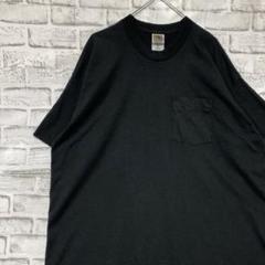 USA製90sヴィンテージTシャツ！シングルステッチ　ブラック半袖古着2XL72