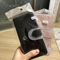 iPhone 14/13 手帳型ケース 黒+粉