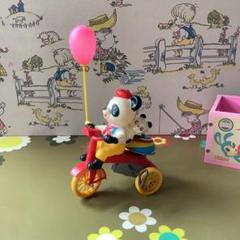 ブリキ　ゼンマイ　昭和レトロ　親子パンダ三輪車 Amazon.co.jp: ブリキ ゼンマイ式三輪車/風船付 おやこパンダ