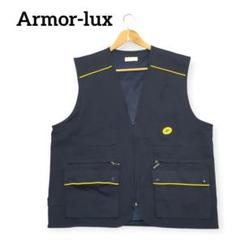 BLUCO ネイビー キルティングベスト Lサイズ　未使用 Armor-lux メッシュ裏地 ネイビー フィッシングベスト 大きめ