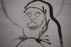 【真作】佐竹永陵/市川得庵/達磨画賛/ダルマ図/掛軸/名家伝来/AD-196 真作】佐竹永陵/市川得庵/達磨画賛/ダルマ図/掛軸/名家伝来/AD-196