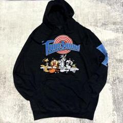 公式通販サイトセール 古着 ルーニーテューンズ Tune Squad ロゴ パーカーM 炭黒 Tシャツ・アパレル