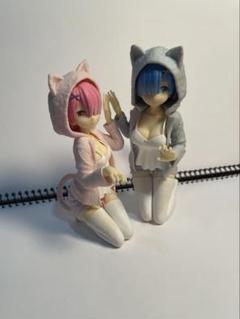 BANPRESTO - A賞 レム&amp;ラム Nyanko mode フィギュア 一番くじ Re:ゼロから始める異世界生活-いつでもあなたと一緒だよ- プライズ(15432) バンプレスト Amazon | バンプレスト 一番くじ Re：ゼロから始める異世界生活