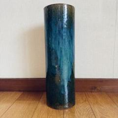 青紫グラデーション 陶器花瓶 陶器製青紫グラデーション花瓶