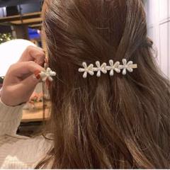パールサイドクリップガールヘアピントップクリップシンプルクリップ卒業入学