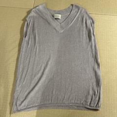 smile and be happy グレー ノースリーブニット
