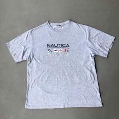 NAUTICA Tシャツ ヴィンテージ 90s 霜降りグレー クルーネック