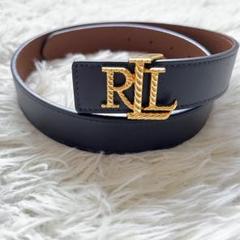 美品】ラルフローレン ID リバーシブル ベルト ゴールド金具