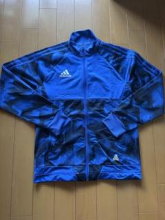 adidas 青ジャケット & 黒パンツ セット