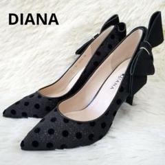 ✨美品✨DIANA ダイアナ サイドジップ 厚底 グリッター ラウンドトゥ