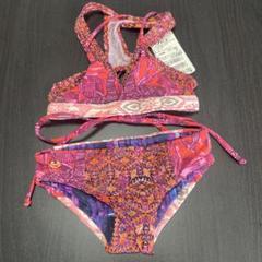 #746 三愛水着 Maaji 子供用 ビキニセット レッド系 新品タグ付き