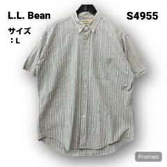 【即購入OK】80s L.L. Bean シアサッカー半袖シャツ サイズL 緑