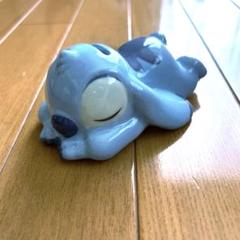 スティッチ おやすみ　貯金箱 陶器製 ディズニー