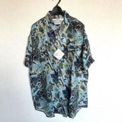 Y&L 90年代 未使用品 100%シルク 半袖シャツ Lサイズ