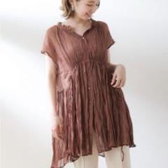 who's who chicoシアーワッシャーチュニック透けブラウス