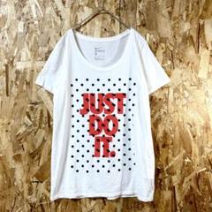 【Nike/ナイキ】半袖Tシャツ Mサイズ ホワイト ロゴ ドット綿100%