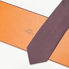 エルメス HERMES ネクタイ ワインレッド H織りタイ ファソネH H柄