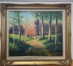岩苔聖峰 油彩画 風景画 「帰路」 南軽井沢 岩苔聖峰 油彩画 風景画 「帰路」 南軽井沢 - メルカリ