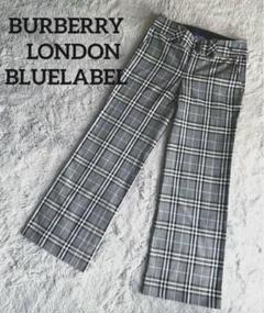 BURBERRY BLUE LABE  ワイドパンツ BURBERRY - BURBERRY バーバリー BLUE LABEL ブルーレーベル