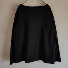 【Field core】（L）ブラックTシャツ/シンプルカットソー/ロンT/無地