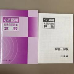 小6 夏期 単元別問題集 算数