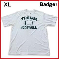 【美品】Badger フットボールTシャツ XL 白 アメリカンカルチャー