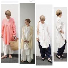 【美品】オネット　New V Long Cardy　ブラック　麻　ポーランド製 美品】オネット New V Long Cardy ブラック 麻 ポーランド製