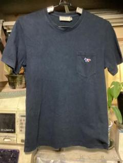 MAISON KITSUNÉ ネイビー ポケットTシャツ