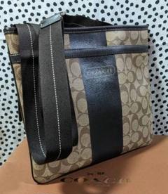 【COACH】シグネチャー ヘリテージ ストライプ スリム ショルダーバッグ